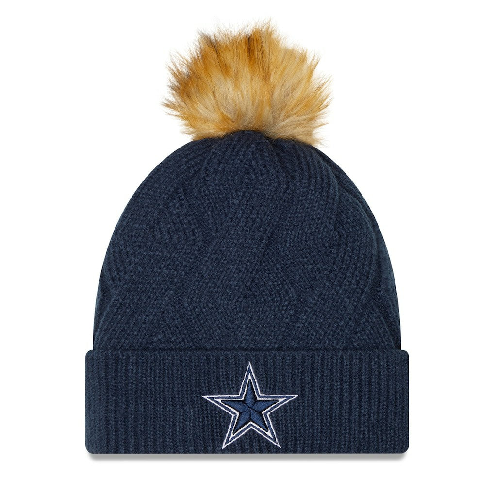 NFL Dallas Cowboys Women's Snowy Cuffed Knit Hat with Pom
