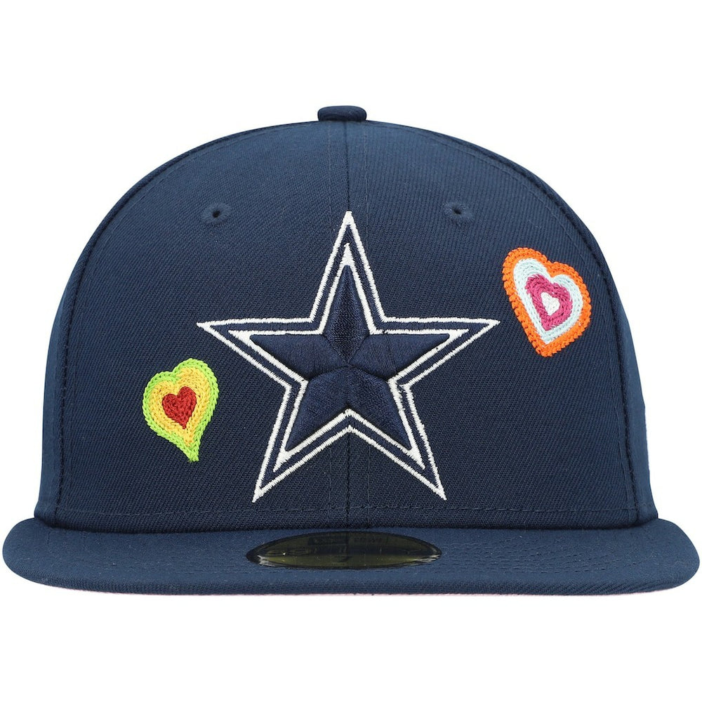 NFL Dallas Cowboys Chain Stitch Heart 59FIFTY Fitted Hat