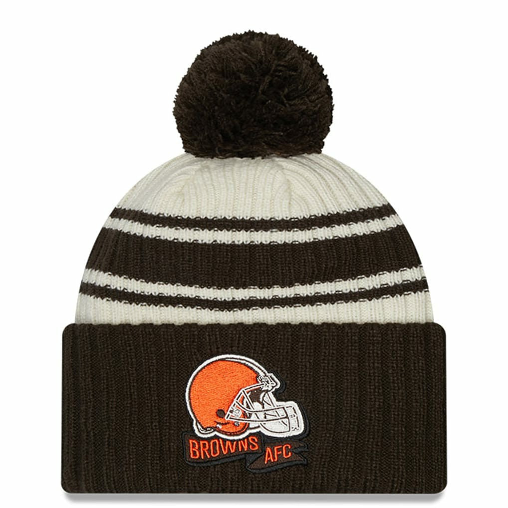 NFL Cleveland Browns 2022 Sideline Sport Cuffed Pom Knit Hat