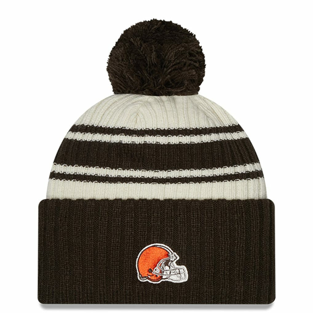 NFL Cleveland Browns Youth 2022 Sideline Sport Cuffed Pom Knit Hat