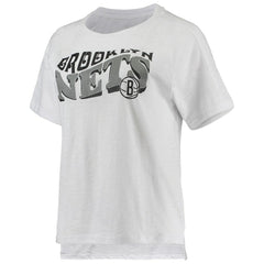 Brooklyn Nets Concepts Sport Women's Resurgence Slub Burnout Raglan Top & Shorts Sleep Set - Charcoal/White discount