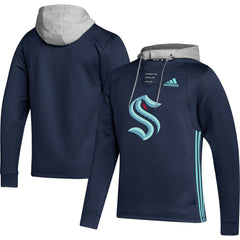 Seattle Kraken adidas Skate Lace Primeblue Team Pullover Hoodie