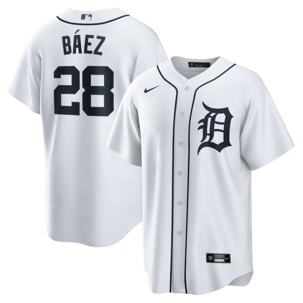 Javier Baez Detroit Tigers Home Replica Player Jersey - White | Nike