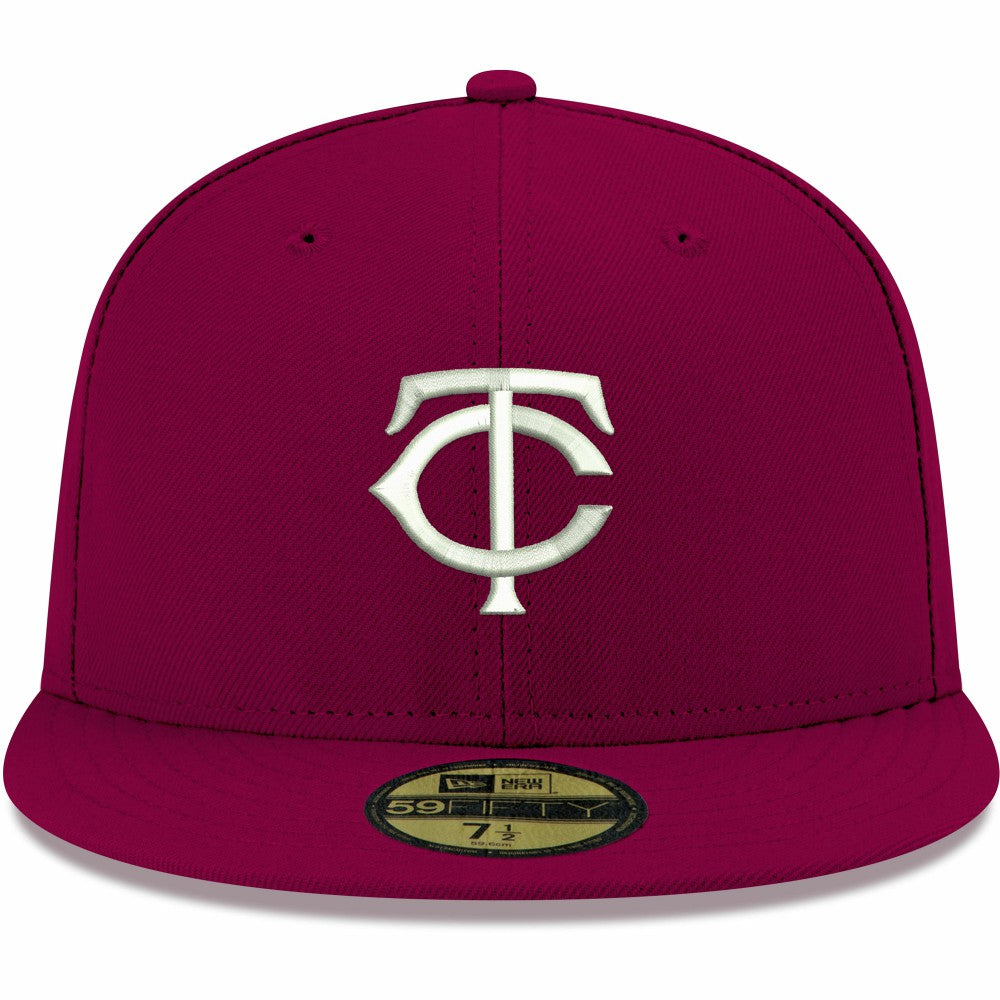 Minnesota Twins White Logo 59FIFTY Fitted Hat - Cardinal | New Era