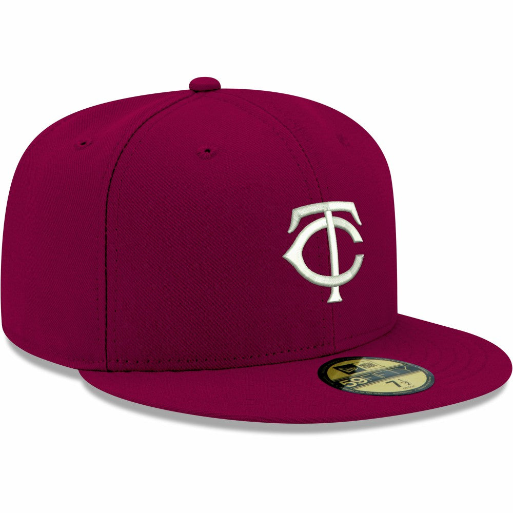 Minnesota Twins White Logo 59FIFTY Fitted Hat - Cardinal | New Era