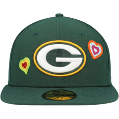 NFL Green Bay Packers Chain Stitch Heart 59FIFTY Fitted Hat