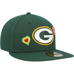 NFL Green Bay Packers Chain Stitch Heart 59FIFTY Fitted Hat