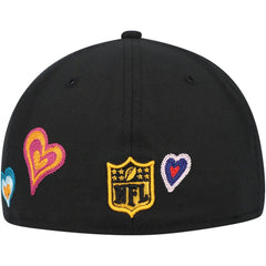 NFL Pittsburgh Steelers Chain Stitch Heart 59FIFTY Fitted Hat