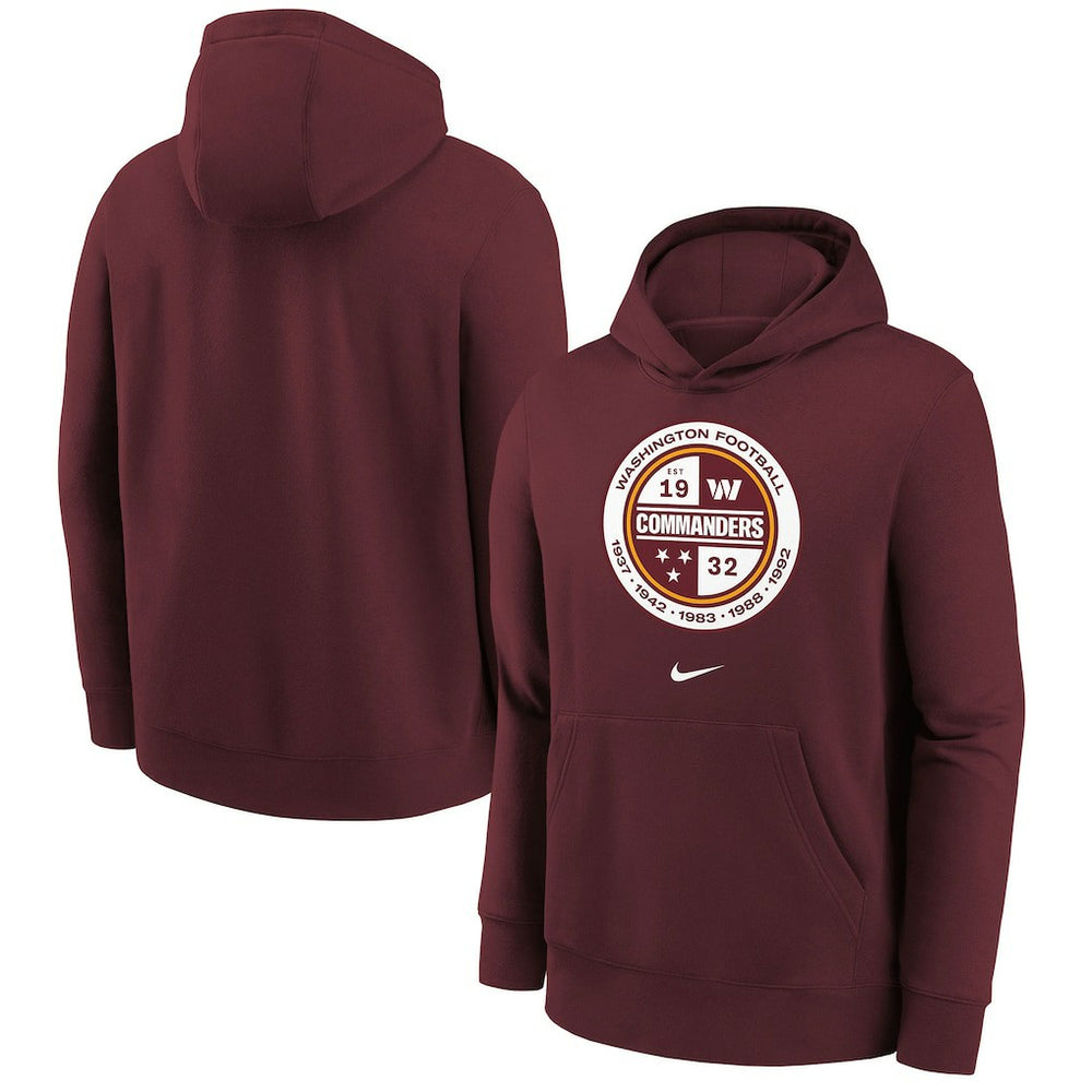 NFL Washington Commanders Youth Alternate Logo Pullover Hoodie