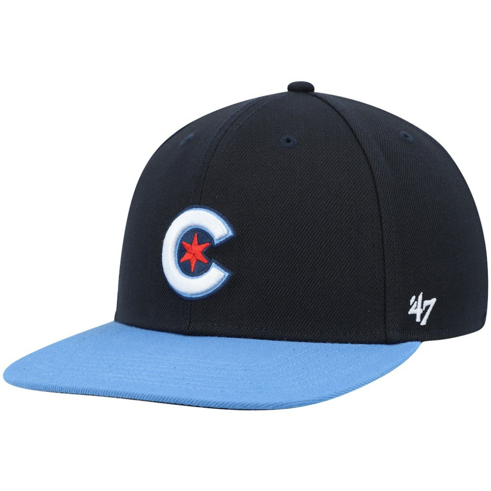 Chicago Cubs 2021 City Connect Captain Snapback Hat - Navy | 47 brand
