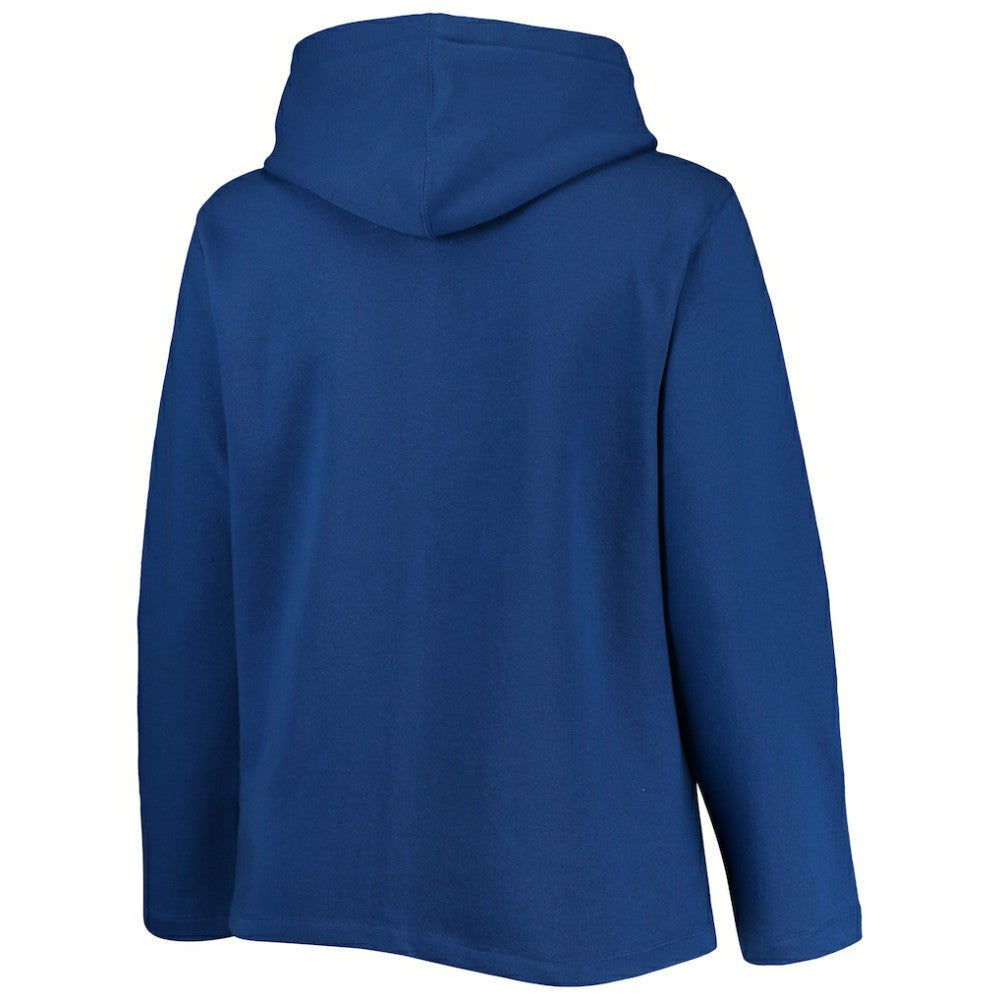 Chicago Cubs Soft as a Grape Women's Plus Size Side Split Pullover Hoodie - Royal