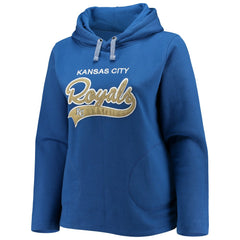 Kansas City Royals Soft as a Grape Women's Plus Size Side Split Pullover Hoodie - Royal