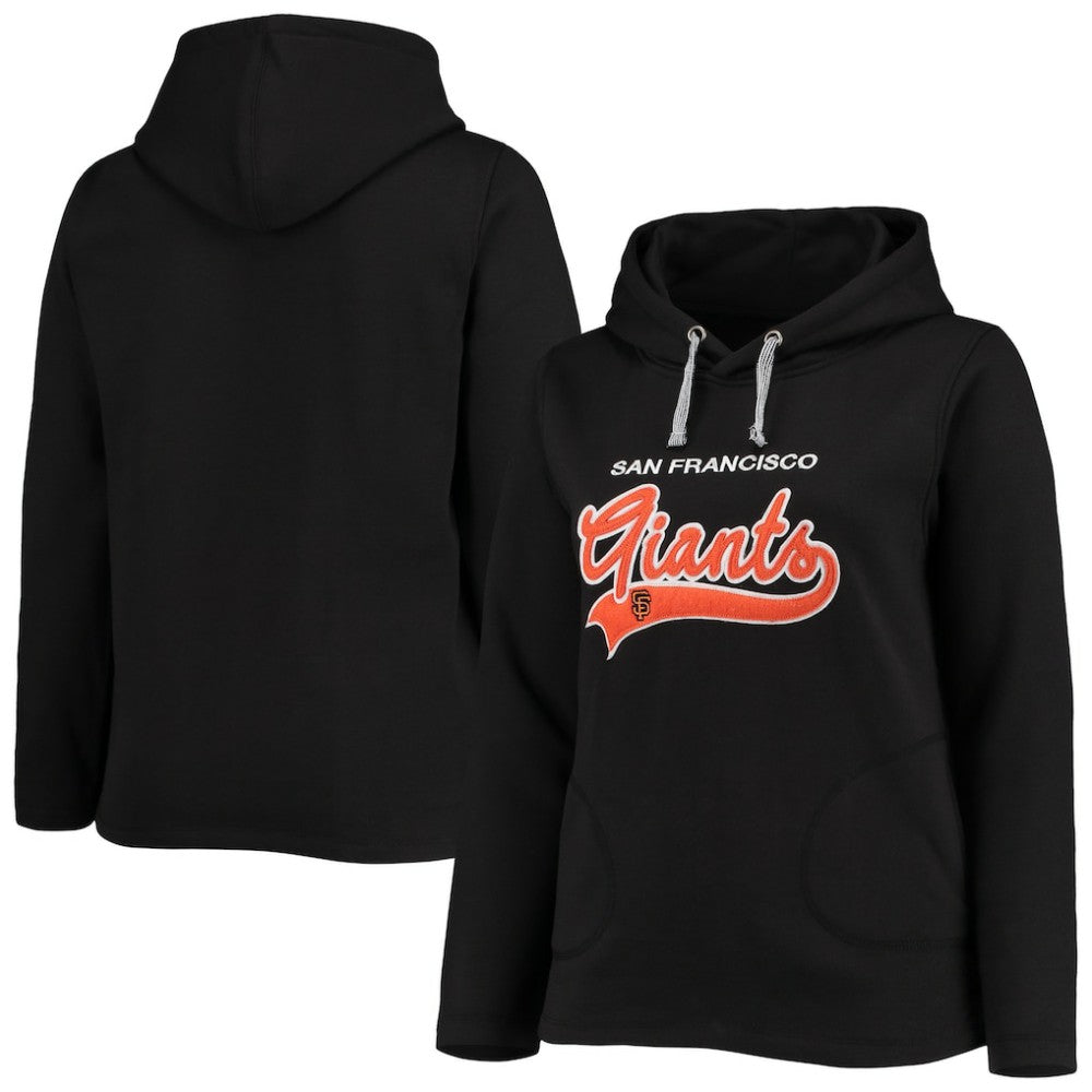 San Francisco Giants Soft as a Grape Women's Plus Size Side Split Pullover Hoodie - Black