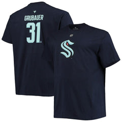Philipp Grubauer Seattle Kraken Fanatics Big & Tall Name & Number T-Shirt