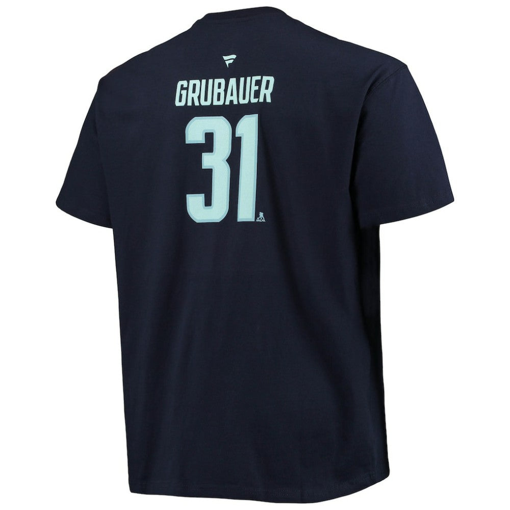Philipp Grubauer Seattle Kraken Fanatics Big & Tall Name & Number T-Shirt