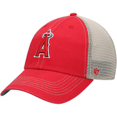 Los Angeles Angels Trawler Clean Up Trucker Snapback Hat - Red | 47 brand