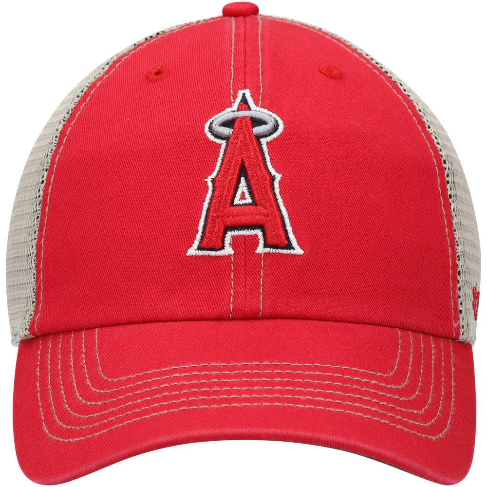 Los Angeles Angels Trawler Clean Up Trucker Snapback Hat - Red | 47 brand