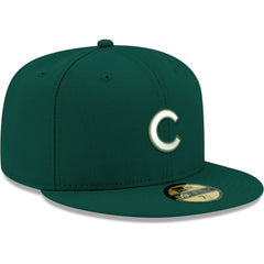 Chicago Cubs White Logo 59FIFTY Fitted Hat - Green | New Era