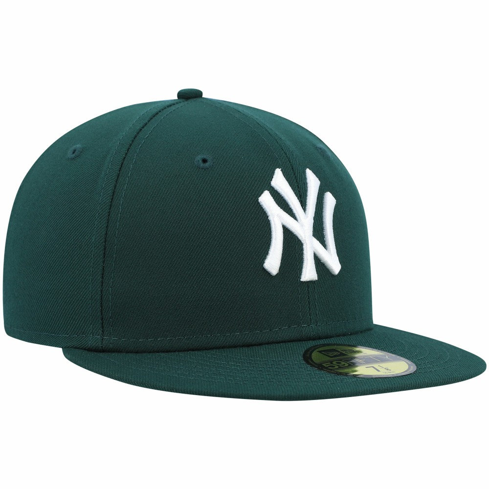 New York Yankees White Logo 59FIFTY Fitted Hat - Green | New Era