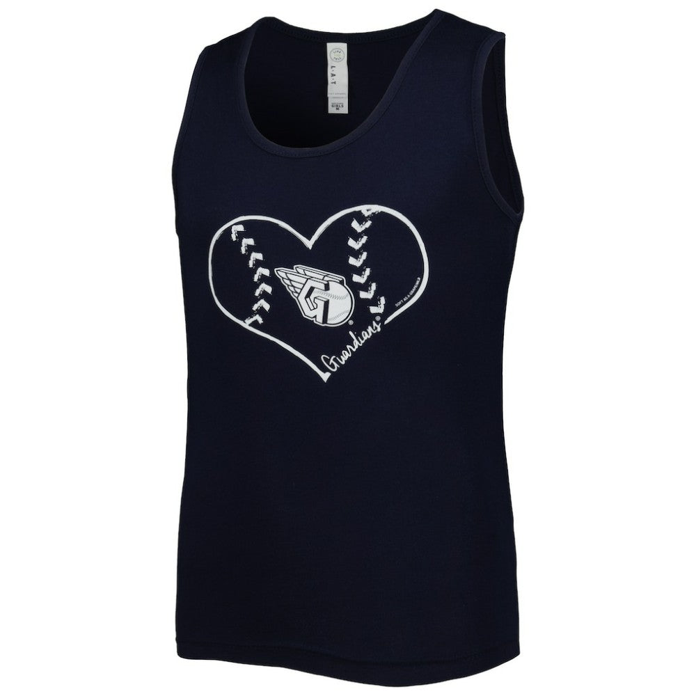 Cleveland Guardians Soft as a Grape Girls Youth Team Tank Top - Navy