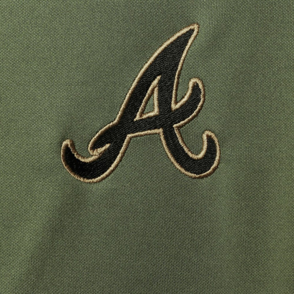 Atlanta Braves Levelwear Delta Pursue Quarter-Zip Jacket - Olive