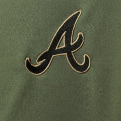 Atlanta Braves Levelwear Delta Pursue Quarter-Zip Jacket - Olive