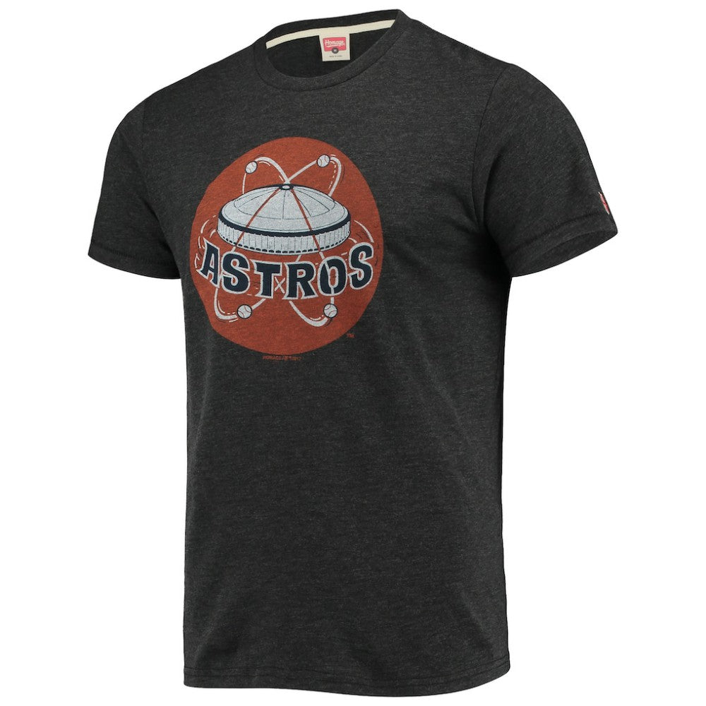 Houston Astros Homage Hand-Drawn Logo Tri-Blend T-Shirt - Charcoal