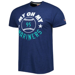 Seattle Mariners Homage Hyper Local Tri-Blend T-Shirt - Navy