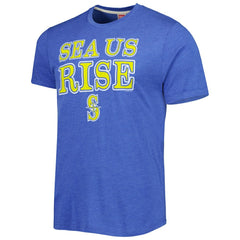 Seattle Mariners Homage Hyper Local Tri-Blend T-Shirt - Royal