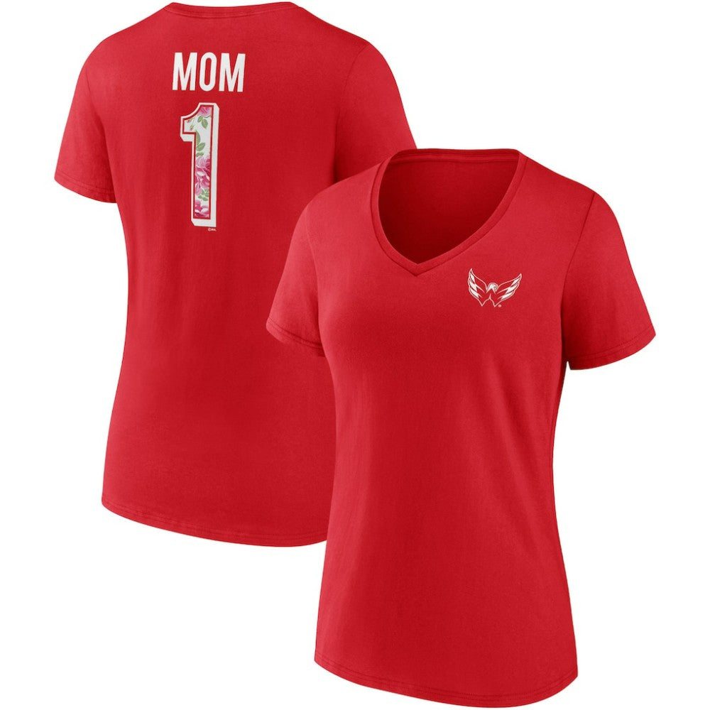 Washington Capitals Fanatics Women's Team Mother's Day V-Neck T-Shirt