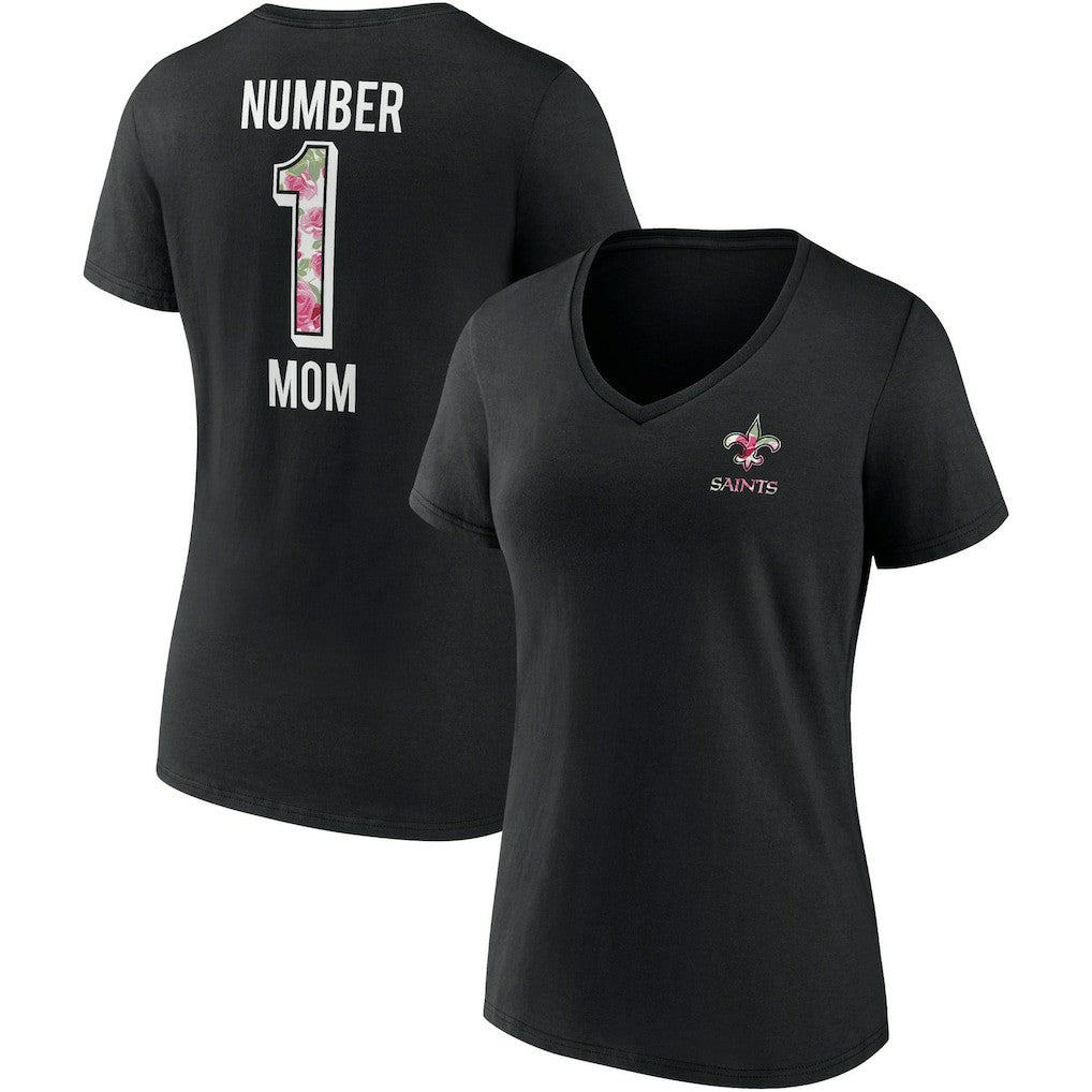 NFL New Orleans Saints Women's Team Mother's Day V-Neck T-Shirt