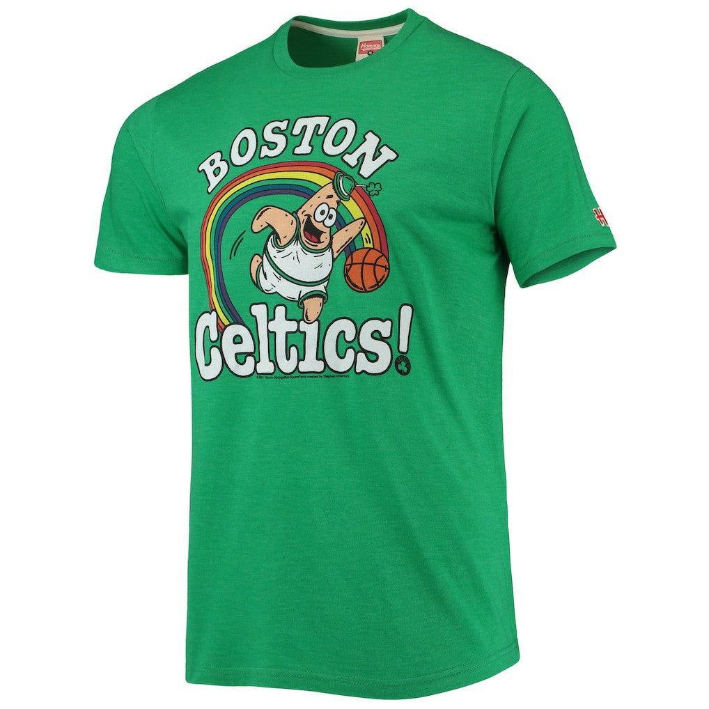 Boston Celtics Homage NBA x Spongebob Collab Tri-Blend T-Shirt - Kelly Green discount