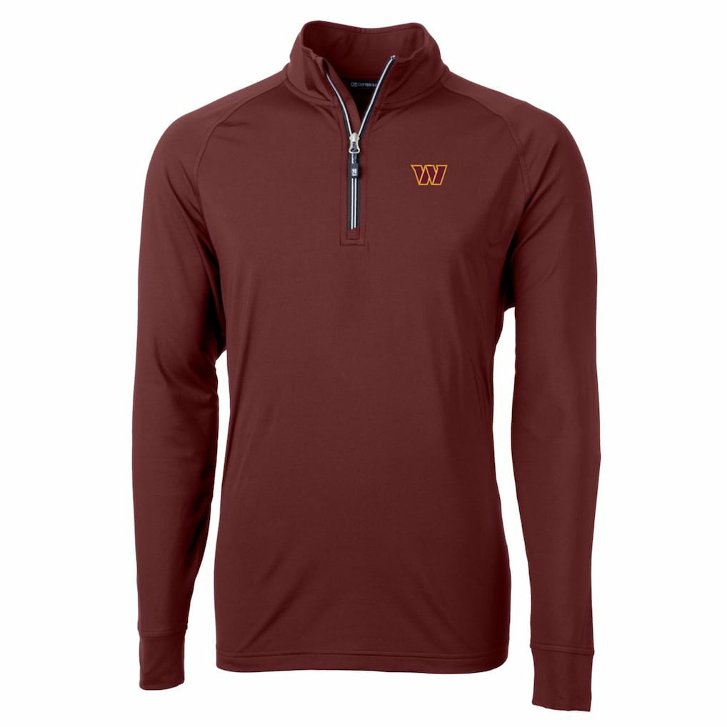 NFL Washington Commanders Cutter & Buck Adapt Eco Stretch Quarter-Zip Pullover Jacket