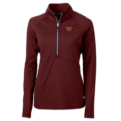 NFL Washington Commanders Cutter & Buck Women's Adapt Eco Knit Stretch Half-Zip Pullover Jacket