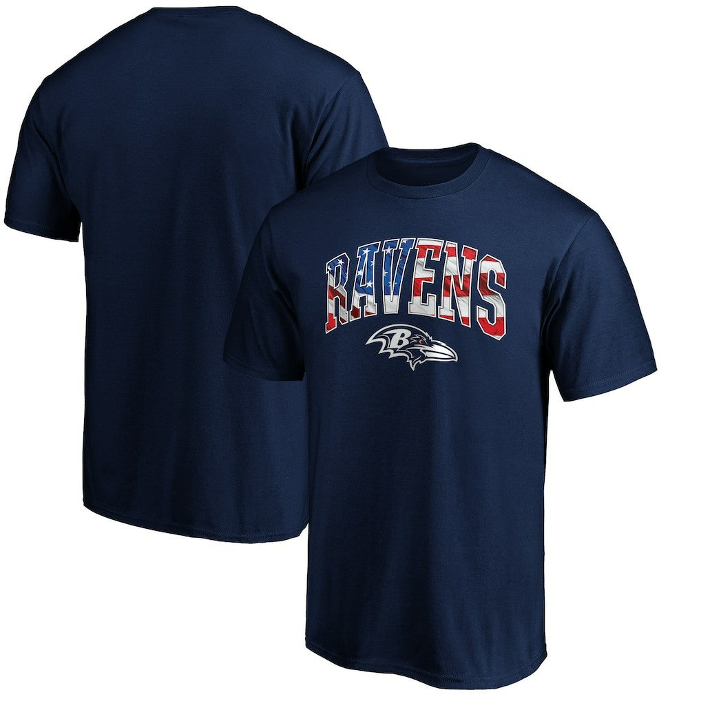 NFL Baltimore Ravens Banner Wave Logo T-Shirt