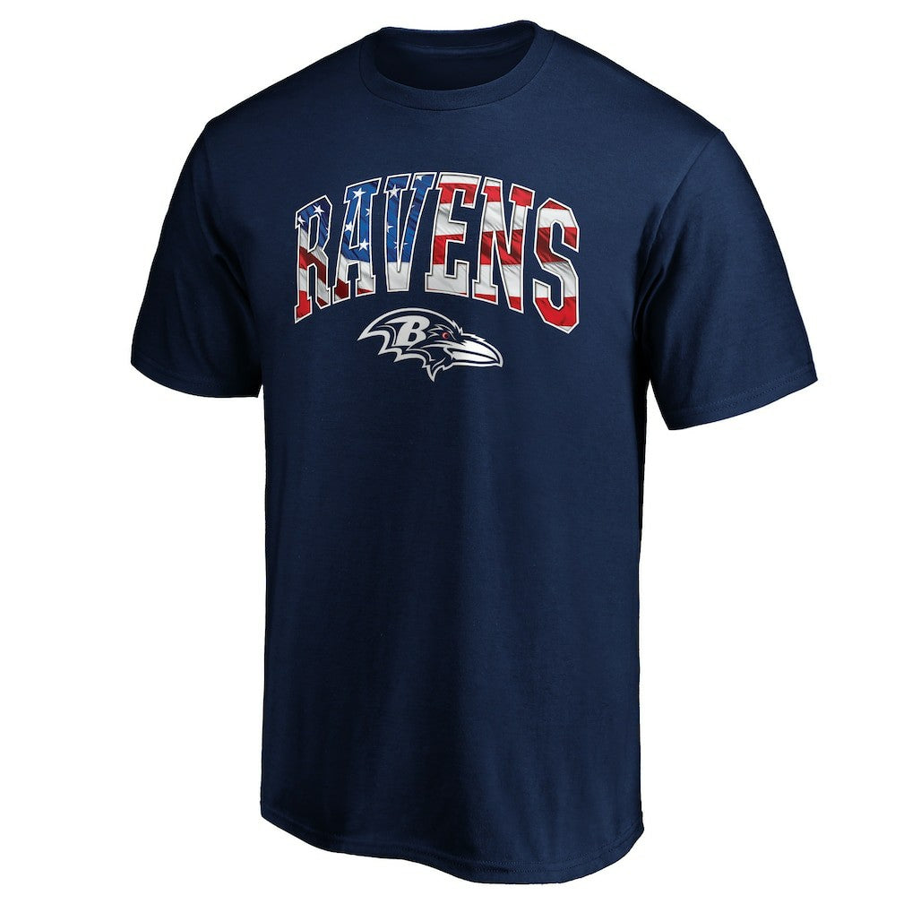 NFL Baltimore Ravens Banner Wave Logo T-Shirt