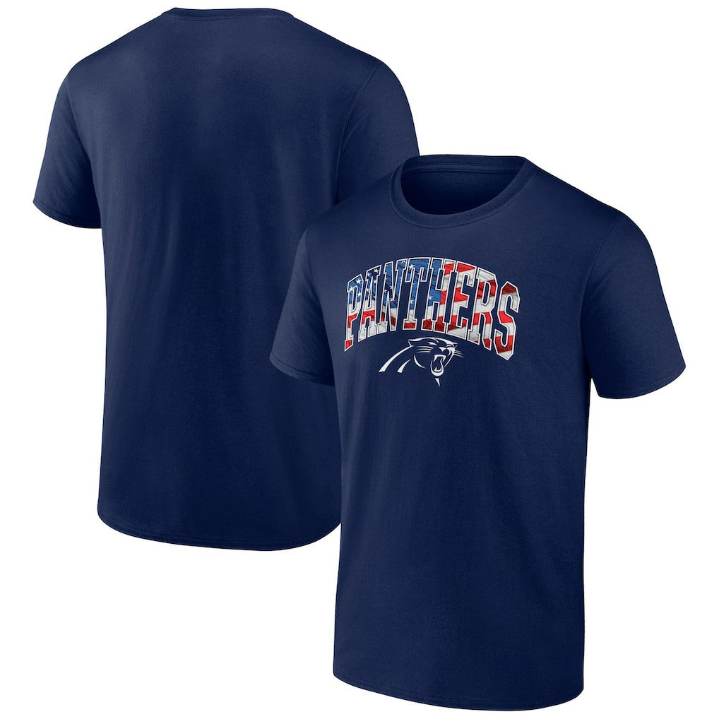 NFL Carolina Panthers Banner Wave Logo T-Shirt