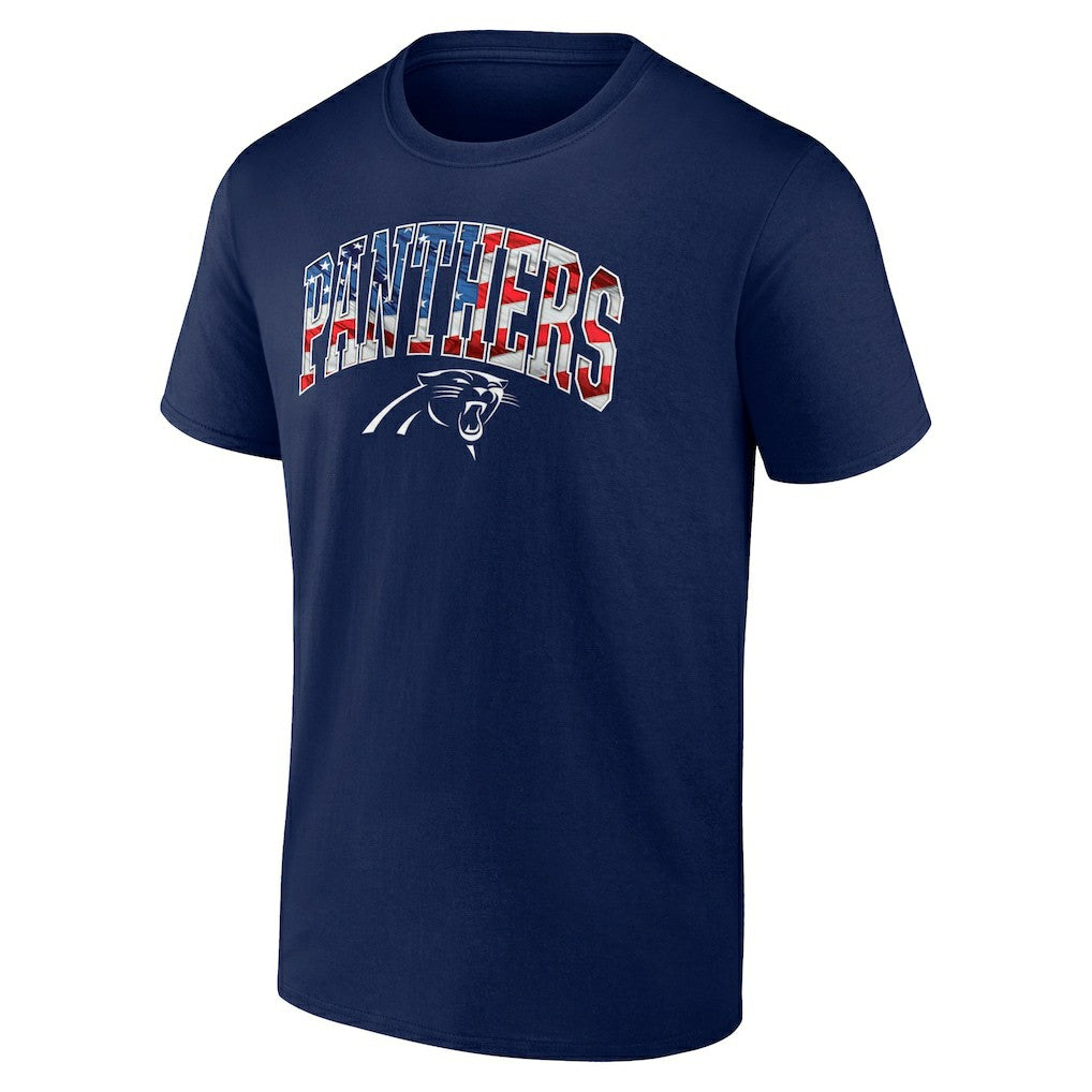NFL Carolina Panthers Banner Wave Logo T-Shirt