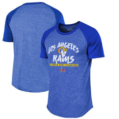 NFL Los Angeles Rams Majestic Threads 2-Time Super Bowl s Tri-Blend Raglan T-Shirt