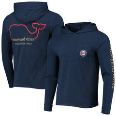 Minnesota Twins Vineyard Vines Long Sleeve Hoodie T-Shirt - Navy
