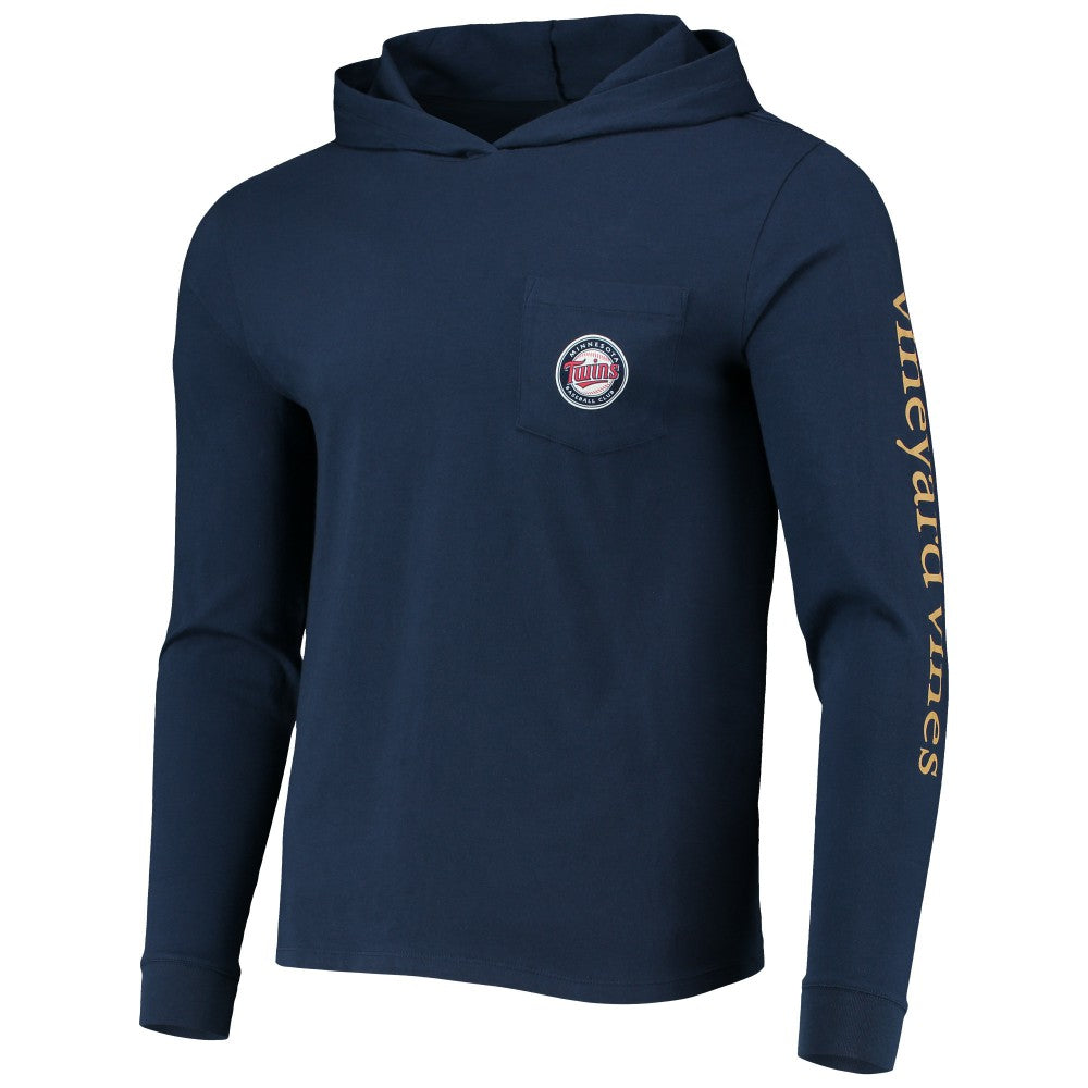 Minnesota Twins Vineyard Vines Long Sleeve Hoodie T-Shirt - Navy