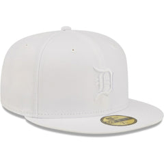 Detroit Tigers White on White 59FIFTY Fitted Hat | New Era