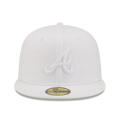 Atlanta Braves White on White 59FIFTY Fitted Hat | New Era