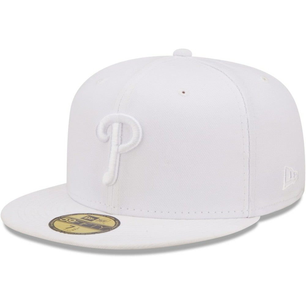Philadelphia Phillies White on White 59FIFTY Fitted Hat | New Era