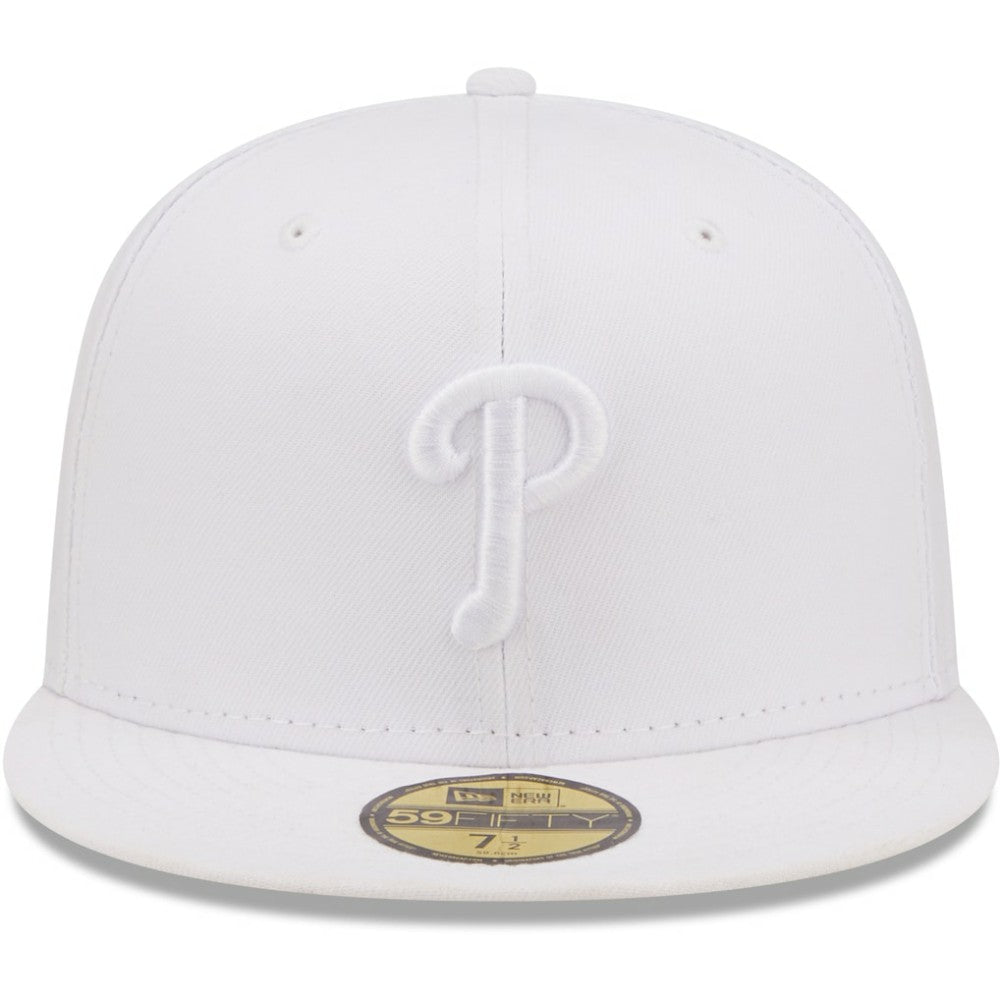 Philadelphia Phillies White on White 59FIFTY Fitted Hat | New Era