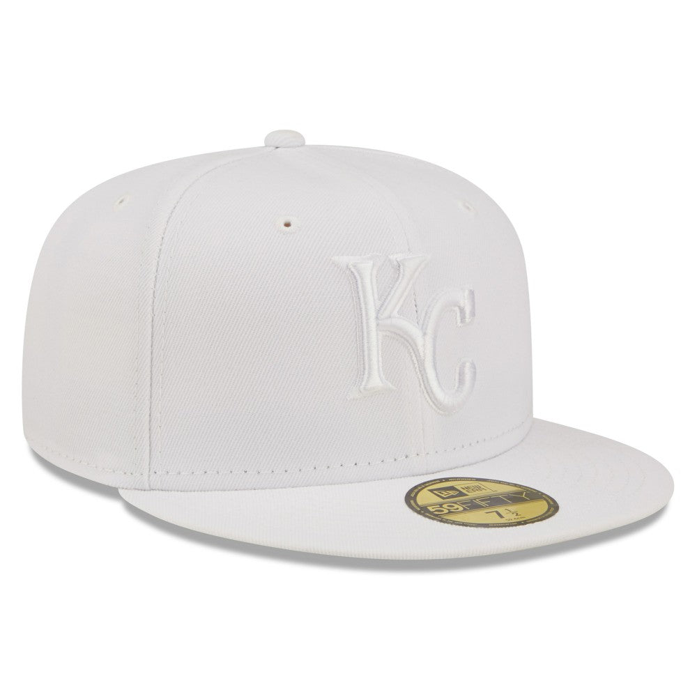 Kansas City Royals White on White 59FIFTY Fitted Hat | New Era