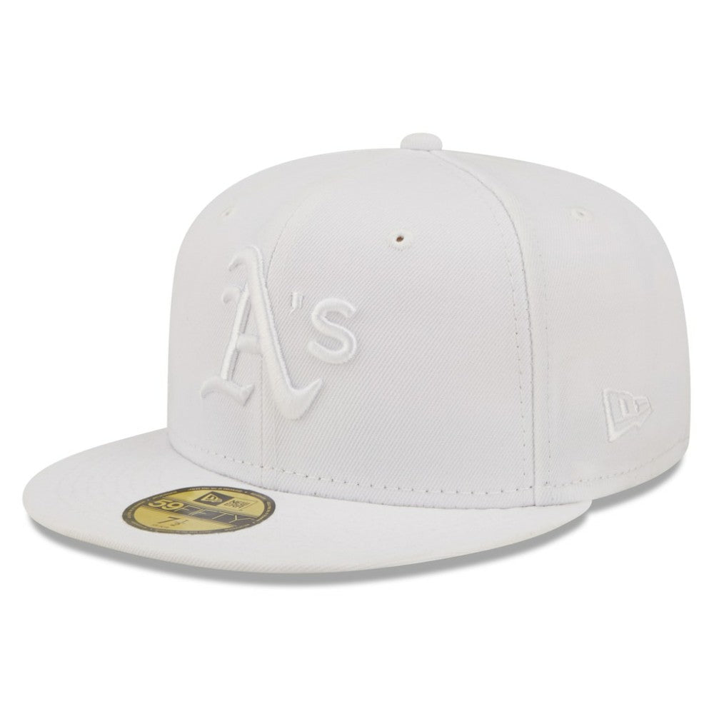Athletics White on White 59FIFTY Fitted Hat | New Era