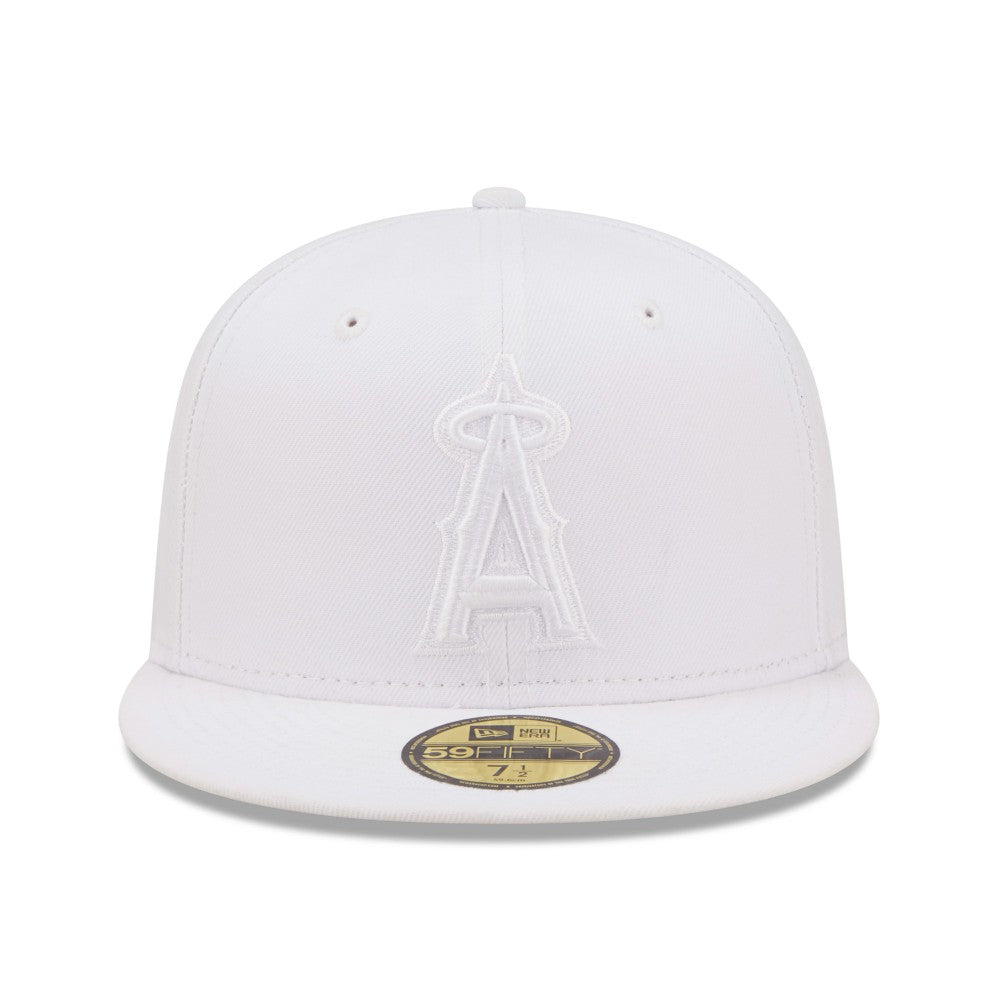 Los Angeles Angels White on White 59FIFTY Fitted Hat | New Era
