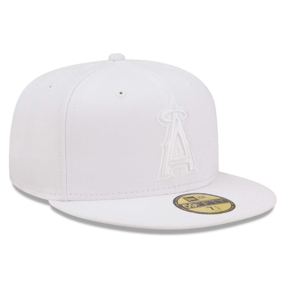 Los Angeles Angels White on White 59FIFTY Fitted Hat | New Era