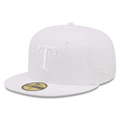Texas Rangers White on White 59FIFTY Fitted Hat | New Era
